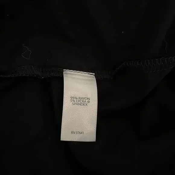 J. JILL Wearever Women’s Black White Polka Dot Faux Wrap Jersey Dress Size PL - Picture 12 of 12